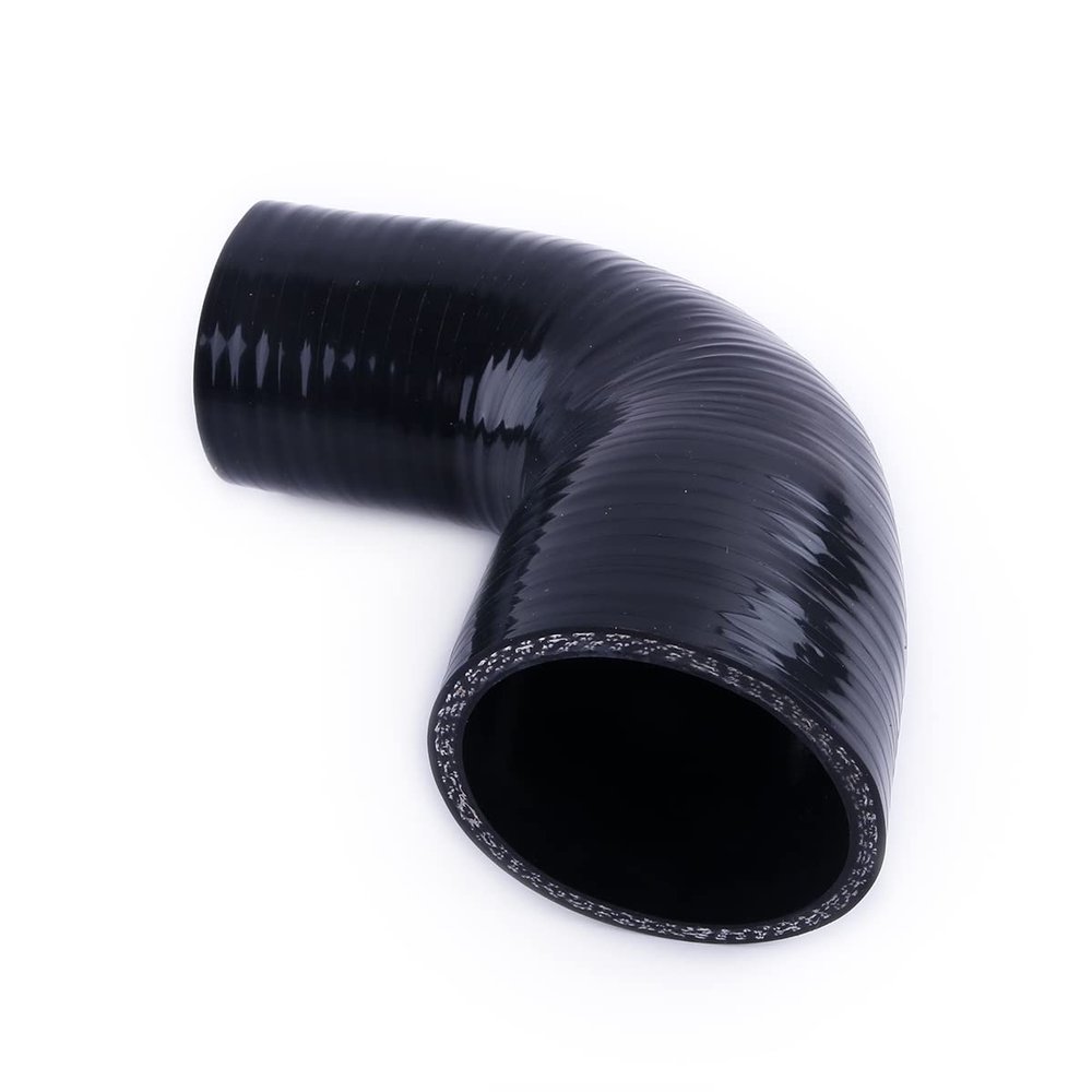 OHOB-COOL 3" to 4" ID 90 Degree Elbow Reducer Silicone Coupler Reinforced Hose,4-Ply Turbo/Intercooler/Intake Piping Industrial Hydraulic (76-102mm)