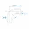 OHOB-COOL 3" to 4" ID 90 Degree Elbow Reducer Silicone Coupler Reinforced Hose,4-Ply Turbo/Intercooler/Intake Piping Industrial Hydraulic (76-102mm) view 4