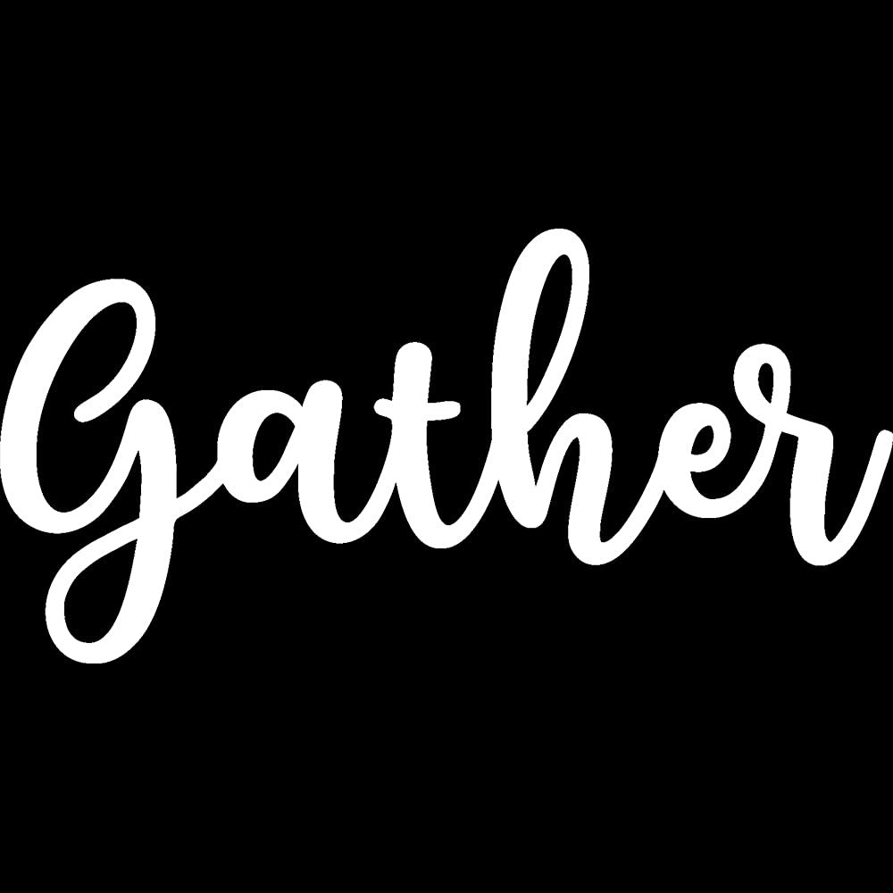 Decal Stickers of Gather (White) (Set of 2) Premium Waterproof Vinyl Decal Stickers for Laptop Phone Accessory Helmet Car Window Mug Tuber Cup Door Wall Decoration - BICVER1e79542WHW19Y24