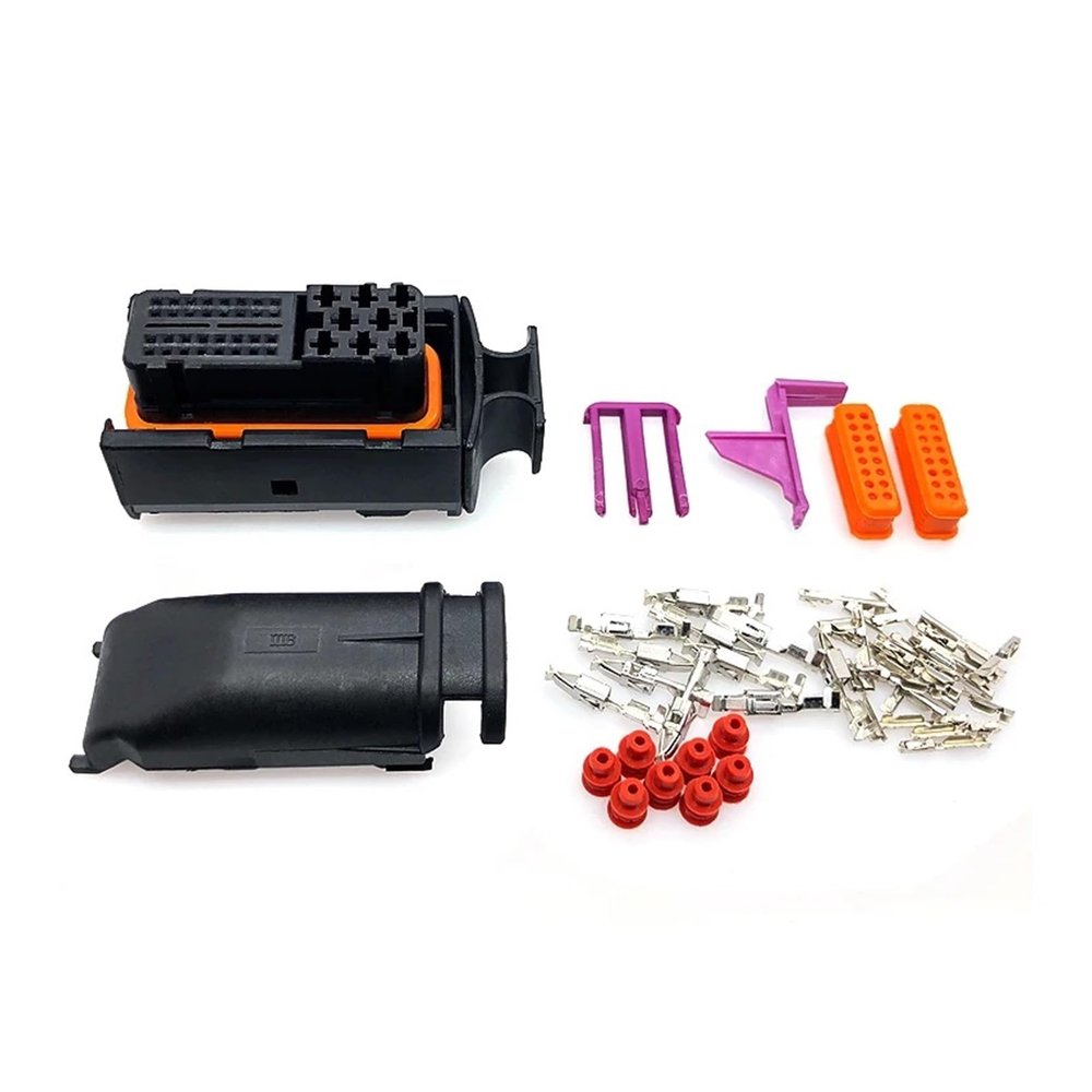 Automotive Electrical connectors 1 Set 40 Pin ECU Connector Auto Lgnition Wire Harness PCB pl;/UG with Terminals Fit Compatible 038 906 379 B 038906379B