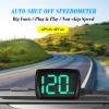 PartyKindom for Cars: Digital Speed Meter Speedometer HUD Dashboard Speed Meter with USB Cable Plug for Cars Trucks view 2