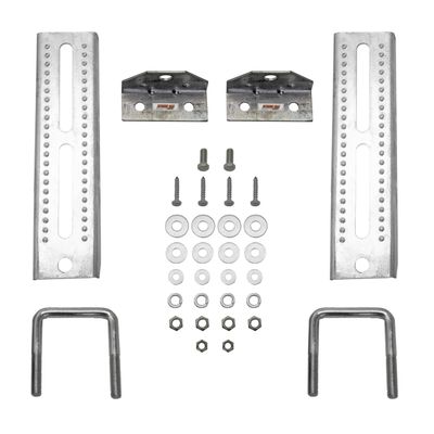 Extreme Max 3006.7038 10" Galvanized Swivel-Top Bunk Bracket with Hardware for 2" x 3" Trailer - 2-Pack