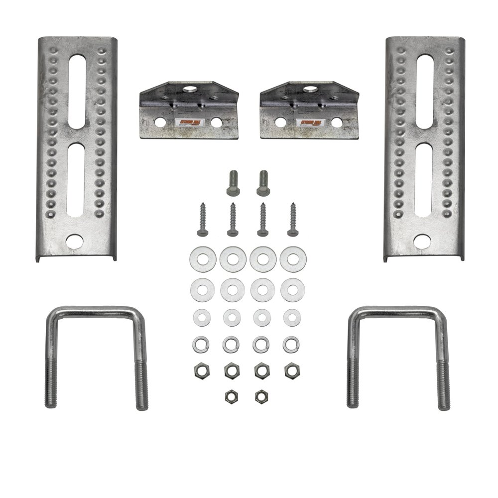 Extreme Max 3006.7012 8" Galvanized Swivel-Top Bunk Bracket with Hardware 2-Pack Fits 2" x 3" Boat Trailer Crossmembers