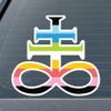 Queer Leviathan Cross LGBTQIA+ Flag 5 inch Full Color Indoor Outdoor Vinyl Decal view 3