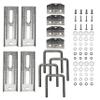 Extreme Max 3006.7024 8" Galvanized Swivel-Top Bunk Bracket with Hardware for 3" x 3" Trailer - 4-Pack view 1