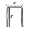 Extreme Max 3006.7024 8" Galvanized Swivel-Top Bunk Bracket with Hardware for 3" x 3" Trailer - 4-Pack view 3