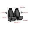 ShearComfort Waterproof Cordura Seat Covers Rear Seats for 2008 Lexus RX Series in Black w/Gray Inserts view 2