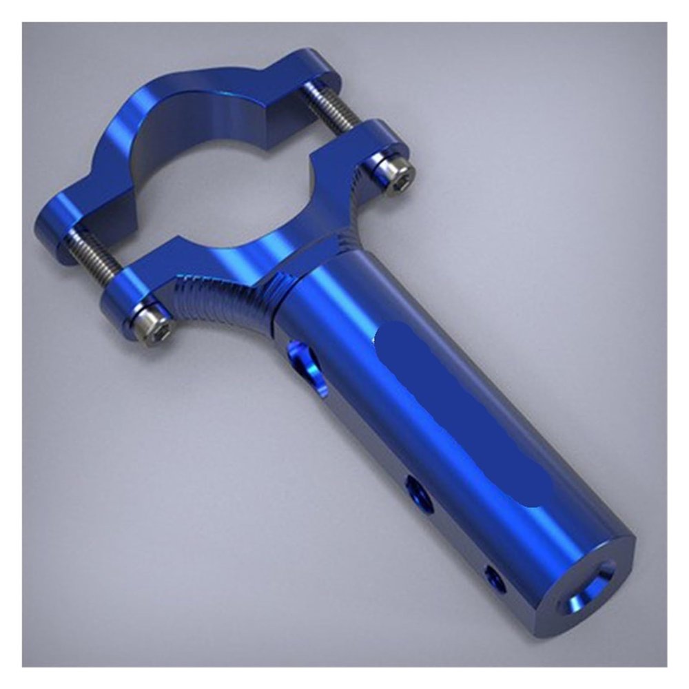 XINGLIREN Motorcycle Handle Bar Spotlight Bracket Aluminum Alloy Extension Bracket Rearview Mirror Seat Retrofit Accessories(Color:Blue)