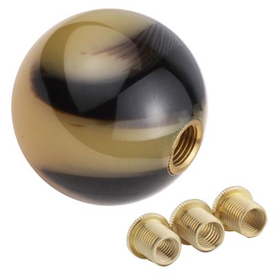 Padaodao Resin Gear Knob Round Lever Stick Shifter Car Shift Handle for Most Manual Transmissions Vehicle SUV Trucks, Brown Black Gradient