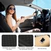 povtii Car Seat Bottom Cover Pad, Breathable Auto Front Seat Protector with Storage Pocket, Comfortable Seat Bottom Cushion Mat for Most Vehicle, Universal Interior Car Accessories (Black) view 3