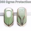 JUIMWDY Key Fob Cover for Maserati,Soft TPU Key Case Shell Compatible with 2013-up Maserati Quattroporte, Ghibli, 2017-up Levante Remote Smart Key Protector view 3