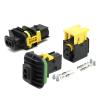 RAFKJQ 1/5/10/20/Sets 2 Pin 3.5 MM Automotive Connector TE Tyco AMP Waterproof Wiring Socket with Rubber Seals Terminals 1-1418483-1(Color:2p Male Female,Size:5 Sets_2P) view 2