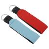 PATIKIL Floating Neoprene Keychain, 2 Pcs Waterproof Buoyant Key Ring Sublimation Float Keychain for Outdoor Water Sports, Red, Lake Blue view 1