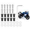 JOROBURO 10pcs Motorcycle Windshield Bolts Screws Kit, Windshield Bolts Nut Washers, Universal Motorbike Fairing Mounting Kit, Motorbike Windscreen Body Mounting Bolts Nuts(Silver) view 4