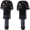 PAZONE 2 pcs Car Windshield Wiper Nozzle for Kia for Sorento 2003 2004 2005 2006 2007 2008 2009 Car Plastic Windshield Washer Wiper Water Spray Nozzle Wiper Nozzle, Black view 3