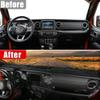 Mikalin - Car Dashboard Cover Anti-Scratch Dash Cover Interior Dash Covers - for Jeep Wrangler JL 2018 2019 2020 2021 2022 2023 2024, Black Rhd view 2