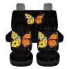 LACIYISON Butterfly Sunflower Galaxy Pattern 4Pcs Car Seat Covers Full Set, Breathable Front & Back Seat Cover, Car Seat Protector Universal Fit for Sedan, Truck and SUV view 1