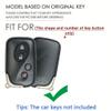 SANRILY Metal & Leather 4 Button Key Fob Cover Compatible with Lexus GX460 RX350 ES350 IS250 GX460 LX570 IS350 GS430 GS300 GS450h is-C is-F Fit for BYD Yuan S7 Keyless Key Case with Keychain Black view 2