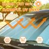 Dog Vehicle Windshield Sunshade for Car SUV and Minivans, Flat-Coated Retriever Dog in The Flower Decoration, UV Ray Reflector Sun Protector Sun Shade Visor, Keep Vehicle Cool, 55" x 30" view 3
