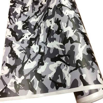 Gumney 0.3x5ft Camouflage Digital Pattern Car Wraps Vinyl Air-Release Adhesive Film Sheet for Outdoor, White Girl