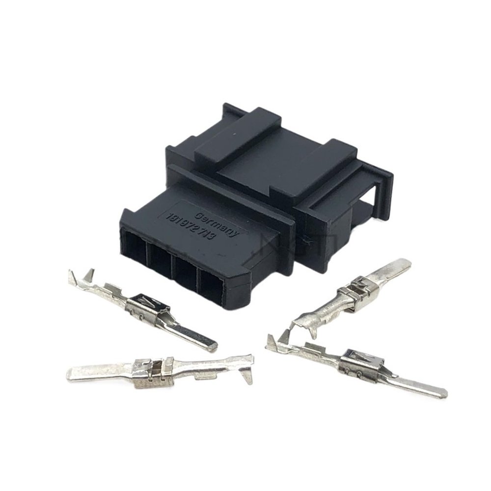 TakenE 1/5/10 Set 4Pin Taillights Socket P1ug Automobile Wire Harness 2.8 MM Connector 191972714 191 972 714(Size:10 Sets)