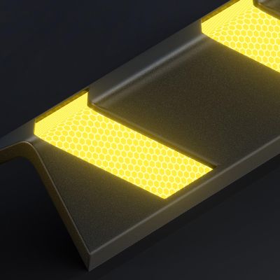 Reflective Rubber Corner Guards, Garages/ Warehouses/ Parking Lots Wall Protector Strip for Car Door Bumper, Waterproof Edge Cushion, 0.6 0.8 1 1.2 1.5 M Long(Color:Black+yellow 2,Size:47x4in/120x10cm