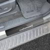 BOYOUS Silver Customized Model for Ford F150 F250 F350 F450 Super Duty Ranger Carbon Fiber Style Leather Door Sill Protector Scuff Plate Cover Guard Sills Protector Trim 4PCS view 1