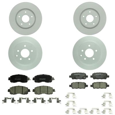 Replacement Front 296mm and Rear 292mm Disc Rotors Ceramic Pads Brake Kit fits Altima FWD fits Nissan