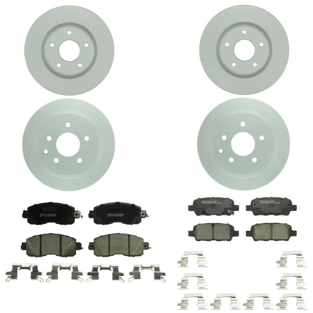 Replacement Front 296mm and Rear 292mm Disc Rotors Ceramic Pads Brake Kit fits Altima FWD fits Nissan