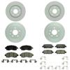 Replacement Front 296mm and Rear 292mm Disc Rotors Ceramic Pads Brake Kit fits Altima FWD fits Nissan view 1
