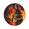 Firefighter Fireman Flame Print Tires Cover Customized Wheel Cover Fits Tire for Many Vehicles view 1