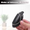 4 Pack Bling Car Coasters, 2.75 Inch Bling Crystal Rhinestone Soft Rubber Universal Anti-Slip Glitter Cup Mats Auto Cup Holder Insert Drink Coaster Car Interior Decoration for Women Girls (Black) view 3