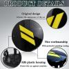 INUBOXES 63mm=2.5 inches-Slash Wheel Center Cap Covers Hub Cap Emblem Badge Compatible with Jeep & Chrysler & Dodge Charger Challenger Durango Dart (Black-Yellow) view 3