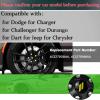INUBOXES 63mm=2.5 inches-Slash Wheel Center Cap Covers Hub Cap Emblem Badge Compatible with Jeep & Chrysler & Dodge Charger Challenger Durango Dart (Black-Yellow) view 4
