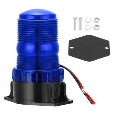 PATIKIL LED Strobe Warning Lights, 10V-80V Leds Flashing Lamps for Truck Tractor Vehicle Roof Forklift Golf Cart Mower UTV Car, Blue