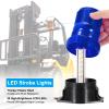 PATIKIL LED Strobe Warning Lights, 10V-80V Leds Flashing Lamps for Truck Tractor Vehicle Roof Forklift Golf Cart Mower UTV Car, Blue view 3