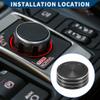 Hihaha Drive Mode Gear Shift Control Switch Knob Cover Ring for Subaru Forester 2019-2022 / Interior Decal Trim/Stylish Aluminum Alloy / 1 Pcs Black view 2