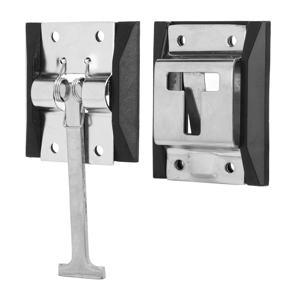 MOUMOUTEN T Style Entry Door Latch, Stainless Steel Door Holder Catch, Low Noise Rust Proof and Heat Resistant, for RV Trailer Camper Truck