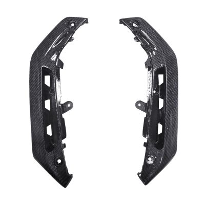 MOS Wrapped Carbon Fiber Front Side Upper Covers for Yamaha Zuma 125 2022-2025 (3K Twill Weave Carbon Fiber)