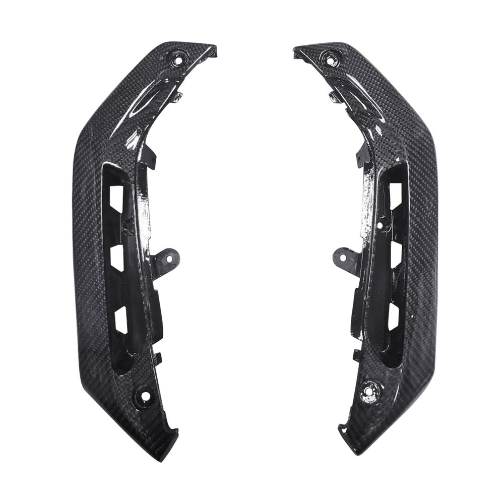 MOS Wrapped Carbon Fiber Front Side Upper Covers for Yamaha Zuma 125 2022-2025 (3K Twill Weave Carbon Fiber)
