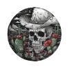 Skull Spare Tire Cover, Universal Wheel Tire Cover Funny Skull Skeleton Tire Protectors for Trailer RV SUV Truck Camper 15 Inch view 1