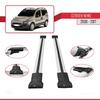 accessorypart Compatible with Citroen Nemo 3 (225) 2008-2017 Fly Model Car Roof Rack Cross Bar Grey Aluminium 2 Bars view 3