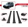 accessorypart Compatible with Citroen Berlingo (M59) 2003-2008 Fly Model Car Roof Rack Cross Bar Black Aluminium 3 Bars view 3
