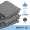 GREEN LIFESTYLE Chamois Cloth, Microfiber Cleaning Cloth 50 Pack, Borderless Towels Cleaning, Car Microfiber Towel, Drying Car Wash Towels (11.5" x 11.5", Grey) view 4