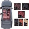 cocacomat Customize Making Car Floor Mats for 98% Full Coverage All Weather Protection Leather Auto Floor Front and Rear Liner Carpet Set Accessorie (Black Stripes) view 2