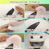 1 Pcs Self Adhesive Helmet Accessories Satin Bow Helmet Decoration Detachable Glitter Helmet Sticker Decor for Motorcycle Navy view 4