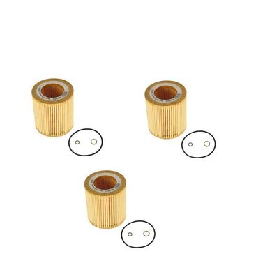 Replacement Set of 3 Oil Filters For BMW E70 E82 E88 E89 E90 E92 F01 F07 F10