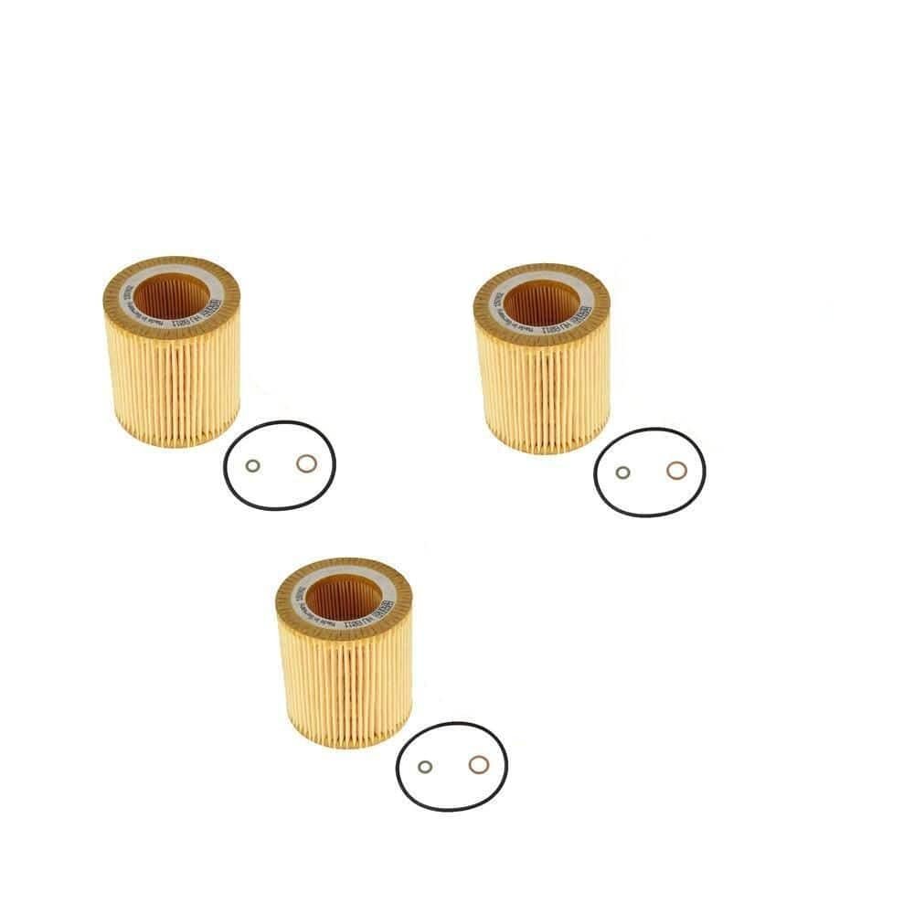 Replacement Set of 3 Oil Filters For BMW E70 E82 E88 E89 E90 E92 F01 F07 F10
