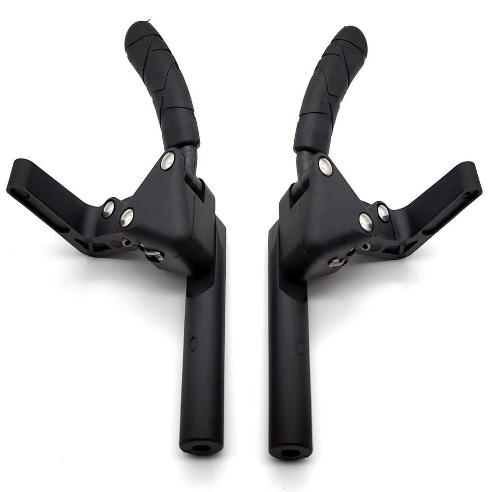 TiLite Compact Push to Lock Wheel Locks - Composite Pull to Lock Wheelchair Parts (1 Pair, Black)