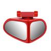 LXQTAO's Automotive Mirror Auxiliary Small Mirrors: Rotatable, Wide View Angle, 360 Degrees, High Definition Reverse Mirrors (Red, Left-Side) view 1